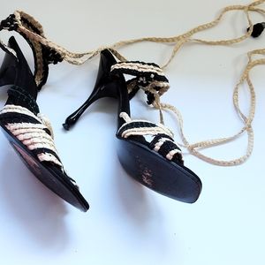 MARC JACOBS SLAVIC BRAIDED HIGH HEELED SANDALS
